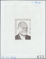 Österreich: 1973. Probedruck In Schwarz Für Marke "100. Geburtstag Von Theodor Körner", Bezeichnet V - Unused Stamps