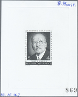 Österreich: 1973. Probedruck In Schwarz Für Marke "50. Jahrestag Der Verleihung Des Nobelpreises Für - Neufs