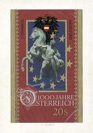 Österreich: 1996. Original Künstlergemälde Von Prof. Otto Stefferl Für Die Blockausgabe "1000 Jahre - Neufs