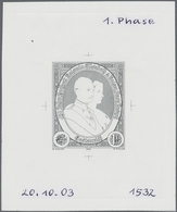Österreich: 2004. Probedruck In Schwarz Für Die Mittlere Marke "Kaiser Franz Joseph Und Kaiserin Eli - Unused Stamps