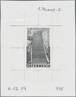 Österreich: 2005. Probedruck In Schwarz Für Marke "60. Jahrestag Der Befreiung KZ Mauthausen", Bezei - Unused Stamps