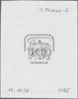 Österreich: 2006. Probedruck In Schwarz Für Marke "Volksbrauchtum - Kranzelreiten", Bezeichnet Vs. U - Unused Stamps