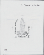 Österreich: 2007. Probedruck In Schwarz Für Marke "Schutzpatrone - Hl. Klemens", Bezeichnet Vs. U.a. - Neufs