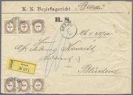 Br Österreich - Portomarken: 1900/1916, 3 Behördenbriefe Von Neuhaus Nach Straz (Reco) Sowie Aus Hvar V - Strafport