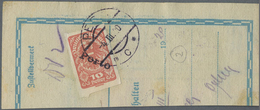 Brfst Österreich - Portomarken: "PERG", 1920, Zwei Portoprovisorien Auf Zustellvermerkfelder Auf Begleitka - Postage Due