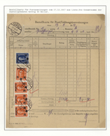 Br Österreich - Portomarken: 1917, Bestellkarte Für Zahlungsanweisungen Aus Lienz, Die Gesamtsumme Der - Segnatasse