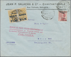 Br Österreich - Portomarken: "KONSTANTINOPEL", 1922, 7 Pia. 20 P / 60 C. Ausgabe Für Das Ital. Postamt - Postage Due