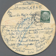 Br Österreich - Portomarken: 1939, Mit 6 Pfg. Hindenburg Frankierter Bierdeckel, Aufgegeben Im Zug Inns - Segnatasse