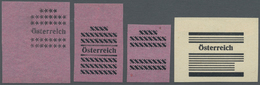 (*) Österreich - Lokalausgaben 1945 - Leoben: 1945, Drei Aufdruck-Andruckproben, Einmal Für Den 1. Versu - Autres & Non Classés