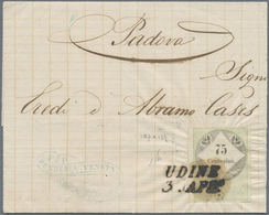 Br Österreich - Lombardei Und Venetien - Stempelmarken: 1854: 75 C Kupferdruck Auf Fast Vollständigem B - Lombardo-Veneto