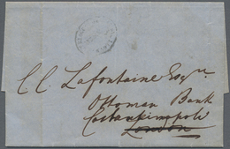 Br Österreichische Post In Der Levante: 1856, Folded Letter From "Canea In Crete 13/4 1856" With Black - Levante-Marken