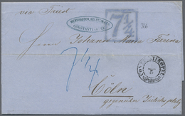 Br Österreichische Post In Der Levante: 1857, Faltbrief Aus CONSTANTINOPEL Mit österreichischem Stempel - Oriente Austriaco