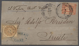 Br Österreichische Post In Der Levante: 1868: 1 Pia. Rot, K1 "POSTE VICE - REALI EGIZIANE CAIRO 18/GEN/ - Oriente Austriaco