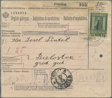 Br Österreichische Post In Der Levante: 1913, Paket-Begleitadresse Der österr. Levante Frankiert Mit Fr - Levant Autrichien