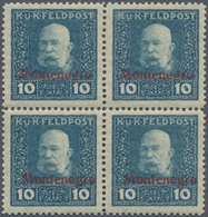 ** Österreichisch-Ungarische Feldpost - Montenegro: 1917, Feldpostmarke 10 H. Trübblau Mit Aufdruck 'Mo - Montenegro