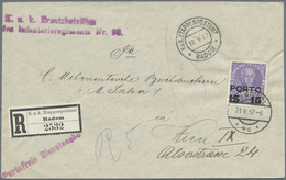 Br Österreich - Militärpost / Feldpost: 1917, 2 Feldpostbriefe Der K.u.K.Etappe Als Einschreiben Aus Ra - Other & Unclassified