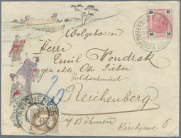 Br Österreich - Schiffspost: 1907, "K.u.K.KRIEGSMARINE SMS Kais. Franz Josef I" K1 Auf 10 Heller, Tolle - Other & Unclassified