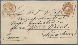 GA Österreich - Ganzsachen: 1865 (7.9.), GS-Umschlag Doppeladler 15 Kr. Braun Mit Zusatzfrankatur Vs. 1 - Altri & Non Classificati