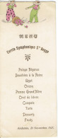 Menu Cercle Symphonique Sainte Begge Andenne 20 Novembre 1927 188X79mm - Menu