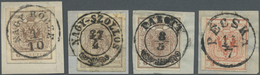 Brfst Österreich - Stempel: 1850, "NAGY RÖCZE" K1, "NAGY-SZOLLOS" Zier-K2, "PAECTA" Zier-K2 Und "PECSKA" K - Maschinenstempel (EMA)