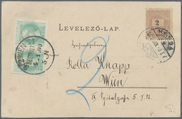 Österreich - Besonderheiten: 1899/1900, 1/2 Kr Smaragdgrün Im Waager. Paar Als 2-Heller-NACHPORTOMAR - Altri & Non Classificati