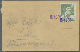 Br Polen: 1944, 50gr. Green "Wodzowie", Single Franking At Correct Rate On Cover, Clearly Oblit. By Vio - Covers & Documents