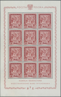 ** Polen: 1946, 3 Zt - 11 Zt, Bureau International D'Education In Little Sheets Of 12 Stamps, Mint Neve - Lettres & Documents