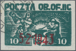 O Polen - Lagerpost: Woldenberg: 1943, OFLAG II C WOLDENBERG, 10 F "Bloody Sunday" With Red Imprint "5 - Andere & Zonder Classificatie