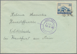 Br Polen - Besonderheiten: 1946, Letter Franked With 2 Zl. From TARNOW With Blue Double Circle Mark "Po - Andere & Zonder Classificatie