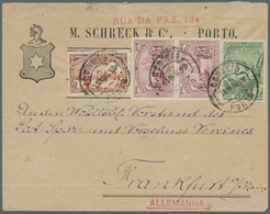 Br Portugal: 1898 (10.5.), Vasco Da Gama 25r. Green, 10r. Lilac Vert. Apir + 5r. Vermilion Used On Cove - Storia Postale