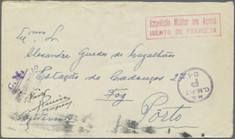 Br Portugal - Azoren: 1944. Unstamped Envelope Written From Terceira To Porto Cancelled By Boxed "Exped - Azoren