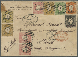 GA Portugal - Madeira: 1876. Registered Envelope (soiled) Addressed To Austria Bearing Madeira SG 46, 5 - Madère