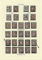 O Rumänien: 1869, Carol 50b. Blue/red, Assortment Of 24 Used Copies, All Four Types, Shades And Postma - Brieven En Documenten