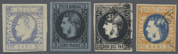 */(*)/O Rumänien: 1871, "Karl I Mit Vollbart" 10 Bani Blau In Seltener Type I, Breitrandig Geschnitten, Unge - Brieven En Documenten