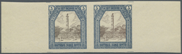 ** Russland - Semstwo (Zemstvo): POLTAVA 1909: 3k. Grey-brown & Blue, Laterally Marginal Pair, Imperfor - Zemstvos