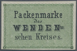 * Russland - Wendensche Kreispost: WENDEN (LIVONIA), 1863, 4 K Blue Green & Black, Mint With Hinged Or - Altri & Non Classificati