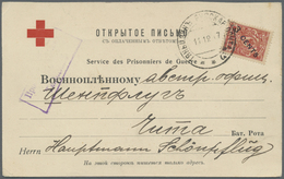 Br Russische Post In China: 1917, 3 C./4 K. Tied "TIENTSIN RUSSIAN POST 11 12 17" To Preprinted Card (a - China