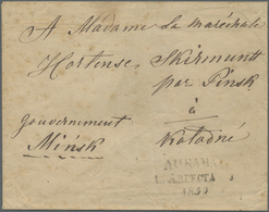 GA Russland - Ganzsachen: 1848, First Issue 10 + 1 K. Black Envelope Cancelled By Pen And Three Line "L - Interi Postali