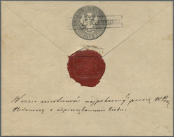 GA Russland - Ganzsachen: 1848, Second Issue 10 + 1 K. Deep Grey Envelope With Watermark 1, Used With B - Ganzsachen