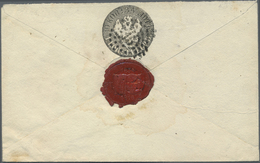 GA Russland - Ganzsachen: 1848, Second Issue 10 + 1 K. Deep Grey Envelope (137 X 86 Mm) With Watermark - Stamped Stationery
