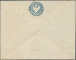 GA Russland - Ganzsachen: 1848, Second Issue 20 + 1 K. Blue Envelope With Watermark 1, Very Thin Paper, - Stamped Stationery