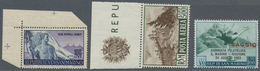 ** San Marino: 1947/1953, Lot Mit 7 Postfrischen Werten, Dabei Mi.Nr.: 396 (4), 401, 460 Vom Oberrand U - Ongebruikt