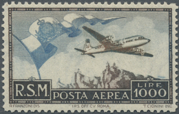 ** San Marino: 1951, 1000 L Flight Post Stamp, Mint Never Hinged, Peak Value Of The Postwar Period! - Ungebraucht