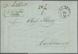 Br Schweden - Vorphilatelie: 1851, Folded Entire Letter Fprwarded From Barmen (dated 12.11.1851) To G.B - ... - 1855 Voorfilatelie