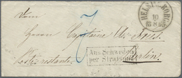 Br Schweden - Vorphilatelie: HELSINGBORG 10/8 1865 Als K1 Auf Markenlosem Couvert Mit Ra2 "Aus Schweden - ... - 1855 Préphilatélie