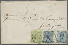 Br Schweden: 1872, Auslandsbrief Mit 1x5 Und 2x12 Öre Wappen (mit 2 Öre überfrankiert) Mit Schwachem St - Ongebruikt
