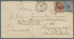 Br Schweden: 1871, Schweden, 12 Ö Blau (abgeschnittene Zähnung Und Entwertung Durch Rotstift) Auf Couve - Unused Stamps