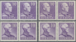 ** Schweden: 1939, King Gustaf V. 10 (Ö) In Two Types With Small And Large "10" In Horizontal Pairs, In - Neufs