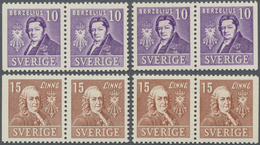 ** Schweden: 1939, Academy In Horizontal Pairs, One Stamp Each Vertically Cut, (Mi € 1.060, -). - Ungebraucht