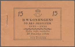 ** Schweden - Markenheftchen: 1938, 80th Birthday Of King Gustaf V, Complete Stamp Booklet ‚Pris 3 Kron - 1951-80